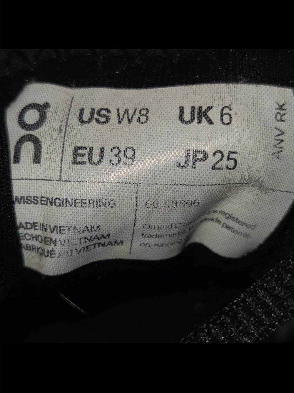 On Running Cloud X 3 Women's Black Training Running Shoes Sneaker Size 8 - Picture 9 of 9